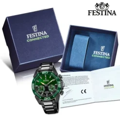 Festina Herrenuhr Edelstahl schwarz Festina Chrono Bike Smartwatch UF20548/2