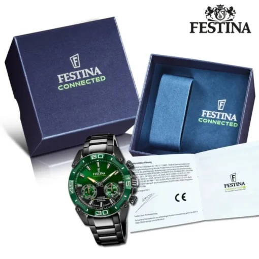 Festina Herrenuhr Edelstahl schwarz Festina Chrono Bike Smartwatch UF20548/2