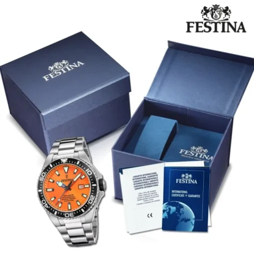 Festina Herrenuhr Edelstahl silber Festina The Originals Armbanduhr UF20663/4