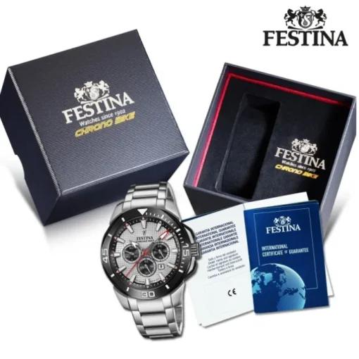 Festina Herrenuhr Edelstahl silber Festina Chrono Bike Armbanduhr UF20641/1