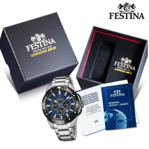 Festina Herrenuhr Edelstahl silber Festina Chrono Bike Armbanduhr UF20641/2