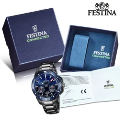 Festina Herrenuhr Edelstahl schwarz Festina Chrono Bike Armbanduhr UF20647/1