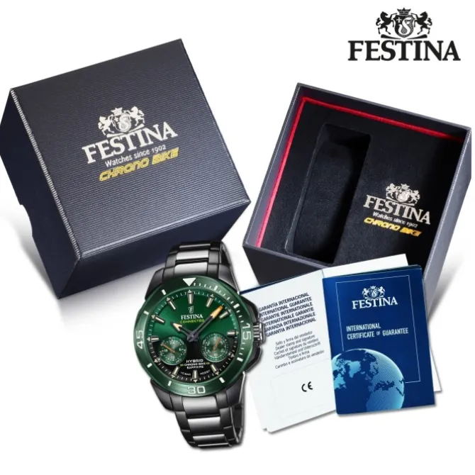 Festina Herrenuhr Edelstahl schwarz Festina Chrono Bike Armbanduhr UF20646/1