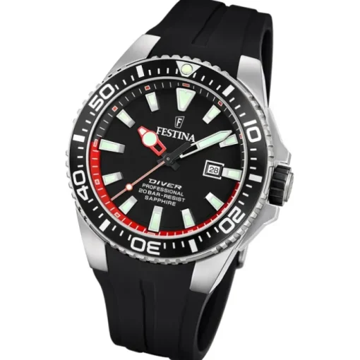 Festina Herrenuhr Kautschuk schwarz Festina The Originals Armbanduhr UF20664/3