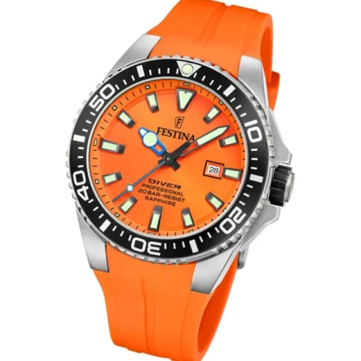 Festina Herrenuhr Kautschuk orange Festina The Originals Armbanduhr UF20664/4