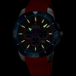Festina Herrenuhr Kautschuk rot Festina Chrono Bike Armbanduhr UF20642/2