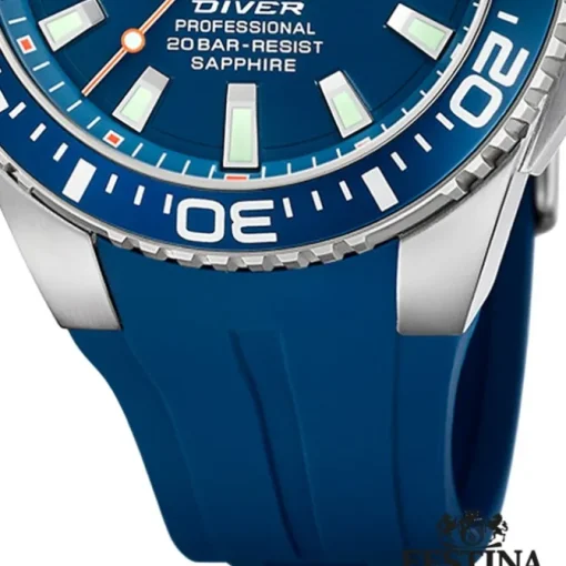 Festina Herrenuhr Kautschuk blau Festina The Originals Armbanduhr UF20664/1