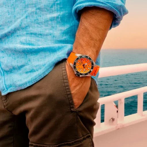 Festina Herrenuhr Kautschuk orange Festina The Originals Armbanduhr UF20664/4