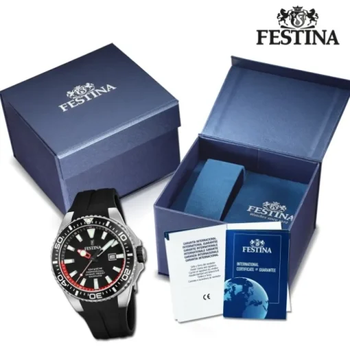 Festina Herrenuhr Kautschuk schwarz Festina The Originals Armbanduhr UF20664/3