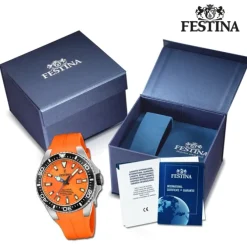 Festina Herrenuhr Kautschuk orange Festina The Originals Armbanduhr UF20664/4