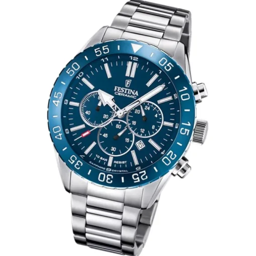 Festina Herrenuhr Keramik F20575/2 Armbanduhr Edelstahl silber UF20575/2