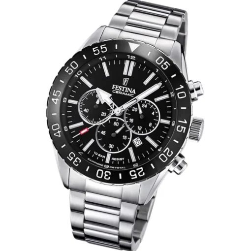 Festina Herrenuhr Keramik F20575/3 Armbanduhr Edelstahl silber UF20575/3