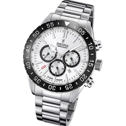 Festina Herrenuhr Keramik F20575/1 Armbanduhr Edelstahl silber UF20575/1