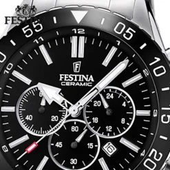 Festina Herrenuhr Keramik F20575/3 Armbanduhr Edelstahl silber UF20575/3