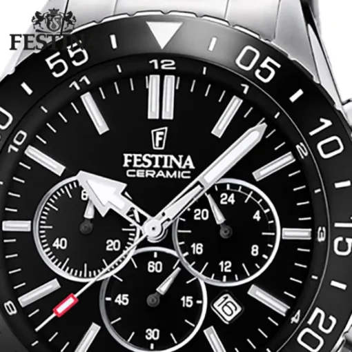 Festina Herrenuhr Keramik F20575/3 Armbanduhr Edelstahl silber UF20575/3