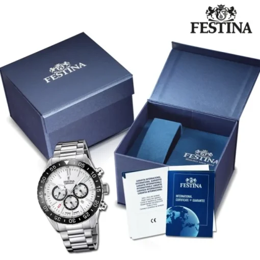 Festina Herrenuhr Keramik F20575/1 Armbanduhr Edelstahl silber UF20575/1