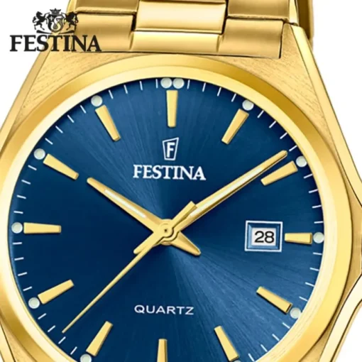 Festina Herrenuhr Klassik F20555/4 Armbanduhr Edelstahl gold UF20555/4