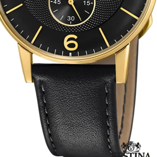 Festina Herrenuhr Klassik F20567/4 Armbanduhr Leder schwarz UF20567/4