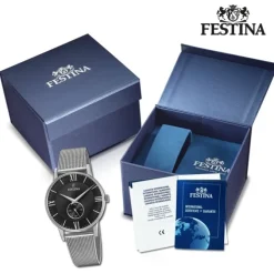 Festina Herrenuhr Klassik F20568/4 Armbanduhr Edelstahl silber UF20568/4