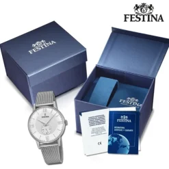 Festina Herrenuhr Klassik F20568/2 Armbanduhr Edelstahl silber UF20568/2