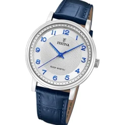 Festina Herrenuhr Leder blau Festina Solar Energy Solaruhr UF20660/1