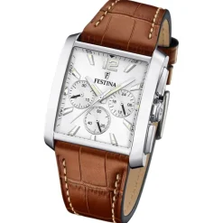 Festina Herrenuhr Leder braun Festina Timeless Chronograph Armbanduhr UF20636/1