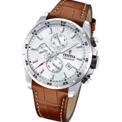 Festina Herrenuhr Leder braun Festina Timeless Chronograph Armbanduhr UF20692/1