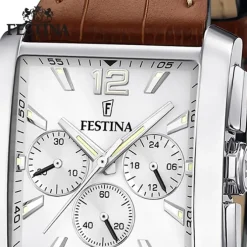 Festina Herrenuhr Leder braun Festina Timeless Chronograph Armbanduhr UF20636/1