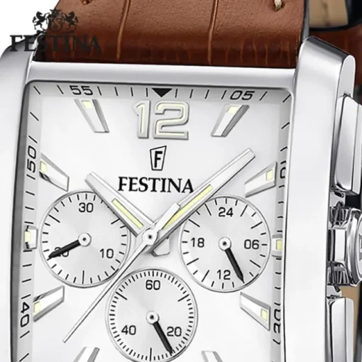 Festina Herrenuhr Leder braun Festina Timeless Chronograph Armbanduhr UF20636/1