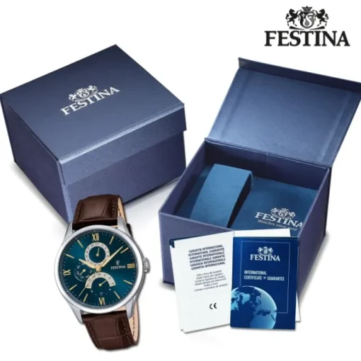 Festina Herrenuhr Leder braun Festina Klassik Armbanduhr UF16823/A