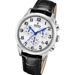 Festina Herrenuhr Leder schwarz Festina Swiss made Armbanduhr UF20041/1