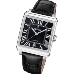 Festina Herrenuhr Leder schwarz Festina Trend Armbanduhr UF20681/3