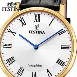 Festina Herrenuhr Leder schwarz Festina Swiss made Armbanduhr UF20016/4