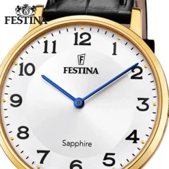 Festina Herrenuhr Leder schwarz Festina Swiss made Armbanduhr UF20016/5