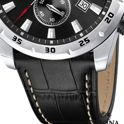 Festina Herrenuhr Leder schwarz Festina Chronograph Armbanduhr UF20692/4
