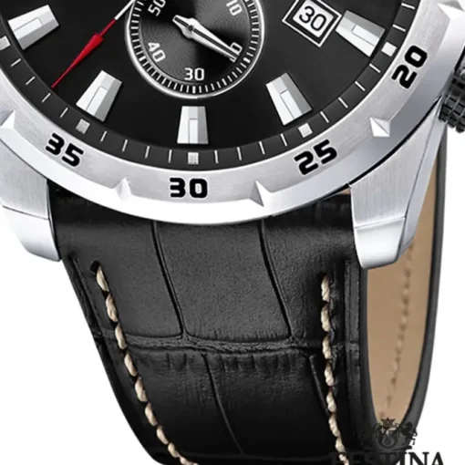 Festina Herrenuhr Leder schwarz Festina Chronograph Armbanduhr UF20692/4