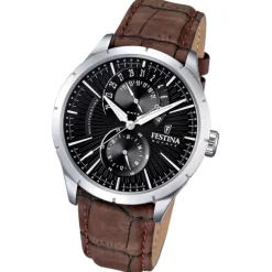 FESTINA Herrenuhr Multifunktionsuhr Quarzuhr Klassik schwarz Klassik Uhr UF16573/4
