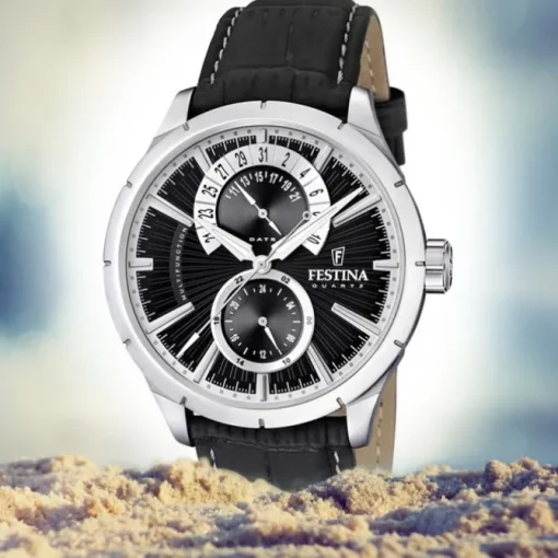 FESTINA Herrenuhr Multifunktionsuhr Quarz Klassik schwarz Klassik Uhr UF16573/3