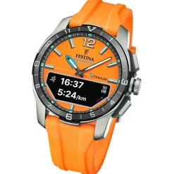 Festina Herrenuhr Silikon orange Festina Connected Armbanduhr UF23000/7