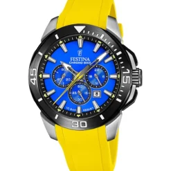 Festina Herrenuhr Silikon gelb Festina Chrono bike Armbanduhr UF20642/D