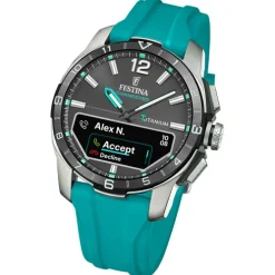Festina Herrenuhr Silikon türkis Festina Connected Armbanduhr UF23000/5