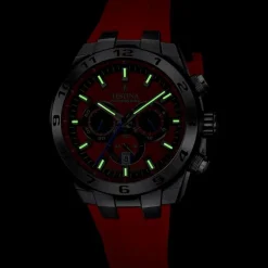 Festina Herrenuhr Silikon rot schwarz Festina Chrono Bike Armbanduhr UF20671/5