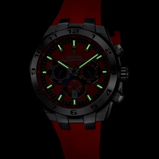 Festina Herrenuhr Silikon rot schwarz Festina Chrono Bike Armbanduhr UF20671/5