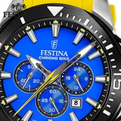 Festina Herrenuhr Silikon gelb Festina Chrono bike Armbanduhr UF20642/D