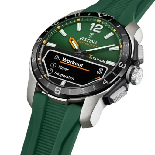 Festina Herrenuhr Silikon grün Festina Connected Armbanduhr UF23000/2