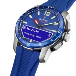 Festina Herrenuhr Silikon blau Festina Connected Armbanduhr UF23000/3