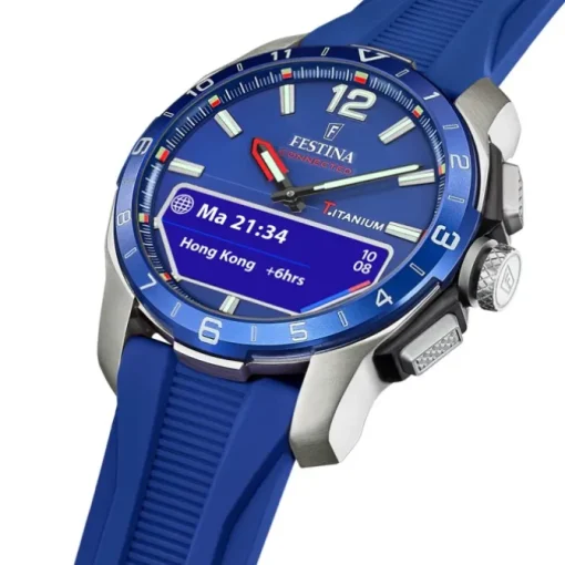 Festina Herrenuhr Silikon blau Festina Connected Armbanduhr UF23000/3