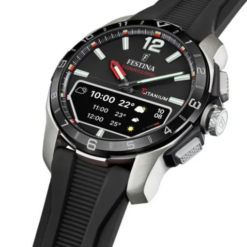 Festina Herrenuhr Silikon schwarz Festina Connected Armbanduhr UF23000/4