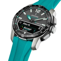 Festina Herrenuhr Silikon türkis Festina Connected Armbanduhr UF23000/5