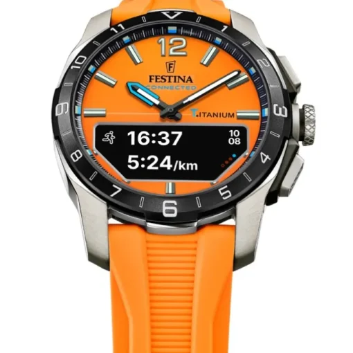 Festina Herrenuhr Silikon orange Festina Connected Armbanduhr UF23000/7
